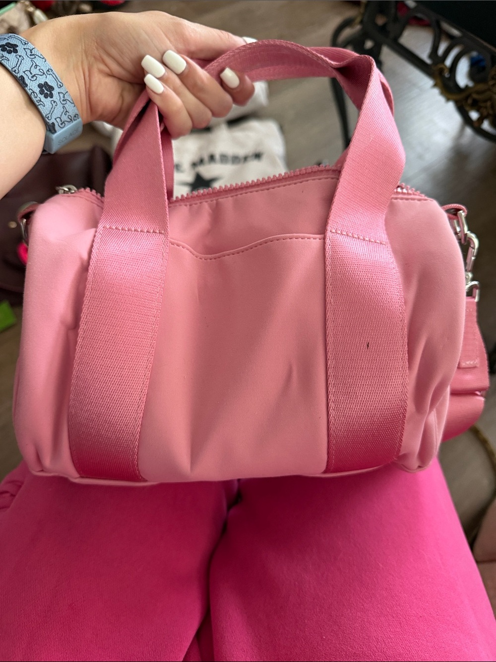 EUC lululemon athletica Bubblegum Pink Mini Barrel Bag - Picture 2 of 9